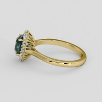 2.11 Ct. Bluish Green Sapphire Ring, 14K Yellow Gold 4