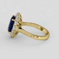 3.56 Ct. Blue Sapphire Ring, 14K Yellow Gold 4