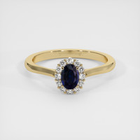 0.63 Ct. Sapphire Ring, 14K Yellow Gold 1