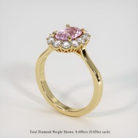 1.75 Ct. Pink Sapphire Ring, 14K Yellow Gold 2