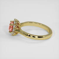 1.07 Ct. Padparadscha Sapphire Ring, 14K Yellow Gold 4