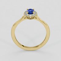 0.70 Ct. Blue Sapphire Ring, 14K Yellow Gold 3