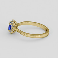 0.70 Ct. Blue Sapphire Ring, 14K Yellow Gold 4
