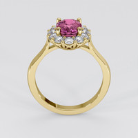 2.01 Ct. Purplish Pink Sapphire Ring, 14K Yellow Gold 3