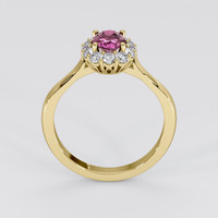 0.87 Ct. Pinkish Purple Sapphire Ring, 14K Yellow Gold 3