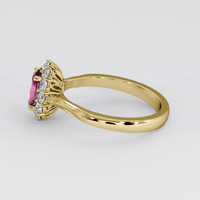 0.87 Ct. Pinkish Purple Sapphire Ring, 14K Yellow Gold 4