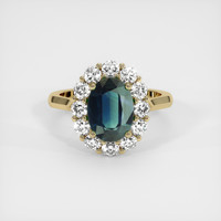 3.24 Ct. Sapphire Ring, 14K Yellow Gold 1