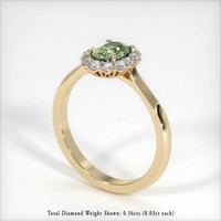 1.10 Ct. Sapphire Ring, 14K Yellow Gold 2