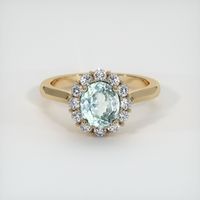 1.79 Ct. Bluish Green Sapphire Ring, 14K Yellow Gold 1