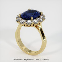 5.75 Ct. Sapphire Ring, 18K Yellow Gold 2