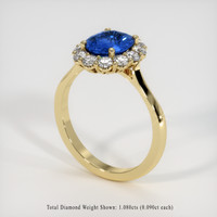3.57 Ct. Sapphire Ring, 18K Yellow Gold 2