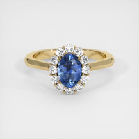 0.82 Ct. Sapphire Ring, 18K Yellow Gold 1