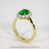 1.16 Ct. Emerald Ring, 18K Yellow Gold 2