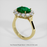 2.92 Ct. Emerald Ring, 18K Yellow Gold 2