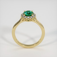 0.76 Ct. Emerald Ring, 18K Yellow Gold 3