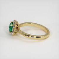 0.76 Ct. Emerald Ring, 18K Yellow Gold 4