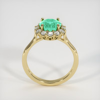 0.98 Ct. Emerald Ring, 18K Yellow Gold 3
