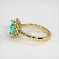 0.98 Ct. Emerald Ring, 18K Yellow Gold 4