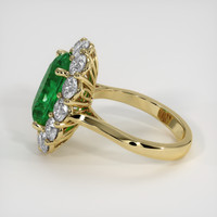 4.18 Ct. Emerald Ring, 18K Yellow Gold 4