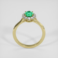 0.84 Ct. Emerald Ring, 18K Yellow Gold 3