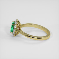 0.84 Ct. Emerald Ring, 18K Yellow Gold 4