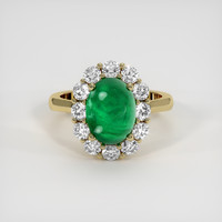 1.83 Ct. Emerald Ring, 18K Yellow Gold 1