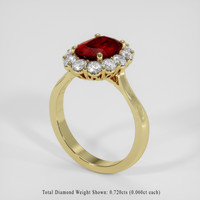 2.01 Ct. Ruby Ring, 18K Yellow Gold 2
