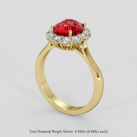 2.36 Ct. Ruby Ring, 18K Yellow Gold 2
