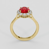 2.36 Ct. Ruby Ring, 18K Yellow Gold 3