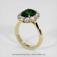 3.98 Ct. Green Sapphire Ring, 18K Yellow Gold 2