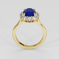 3.10 Ct. Blue Sapphire Ring, 18K Yellow Gold 3