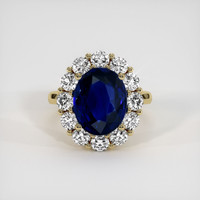 4.07 Ct. Sapphire Ring, 18K Yellow Gold 1