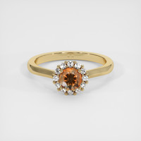 0.60 Ct. Sapphire Ring, 18K Yellow Gold 1