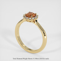 0.60 Ct. Sapphire Ring, 18K Yellow Gold 2