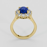2.55 Ct. Blue Sapphire Ring, 18K Yellow Gold 3
