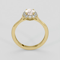 1.52 Ct. Peach Sapphire Ring, 18K Yellow Gold 3