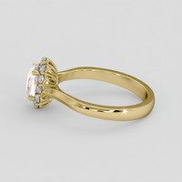 1.52 Ct. Peach Sapphire Ring, 18K Yellow Gold 4