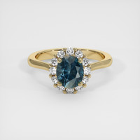 1.12 Ct. Sapphire Ring, 18K Yellow Gold 1