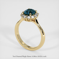 1.12 Ct. Sapphire Ring, 18K Yellow Gold 2