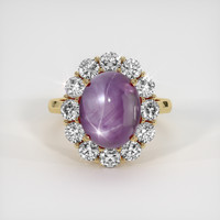 13.93 Ct. Purple Sapphire Ring, 18K Yellow Gold 1