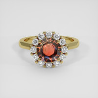 1.75 Ct. Padparadscha Sapphire Ring, 18K Yellow Gold 1