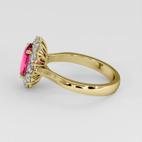 2.20 Ct. Pink Sapphire Ring, 18K Yellow Gold 4