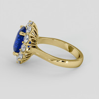 2.83 Ct. Blue Sapphire Ring, 18K Yellow Gold 4