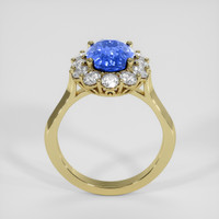 3.54 Ct. Blue Sapphire Ring, 18K Yellow Gold 3