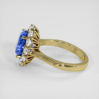 3.54 Ct. Blue Sapphire Ring, 18K Yellow Gold 4