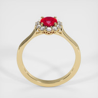 0.81 Ct. Ruby Ring, 18K Yellow Gold 3