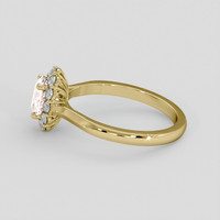 1.46 Ct. Peach Sapphire Ring, 18K Yellow Gold 4
