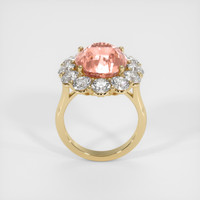 12.01 Ct. Padparadscha Sapphire Ring, 18K Yellow Gold 3