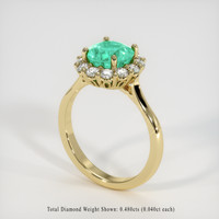 1.31 Ct. Emerald Ring, 18K Yellow Gold 2