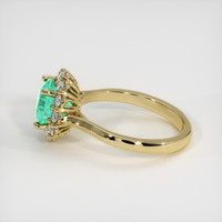 1.31 Ct. Emerald Ring, 18K Yellow Gold 4
